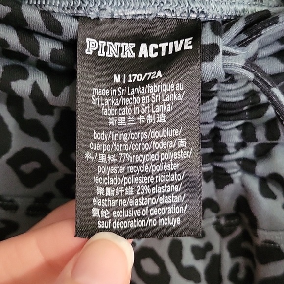 PINK Victoria's Secret Leopard Print Leggings - Black and Gray - Picture 4 of 5